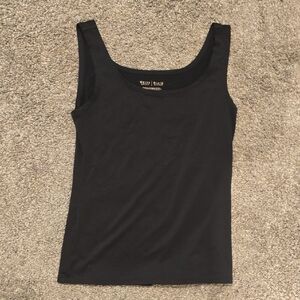 White House Black Market Classic Black Silky Tank Top